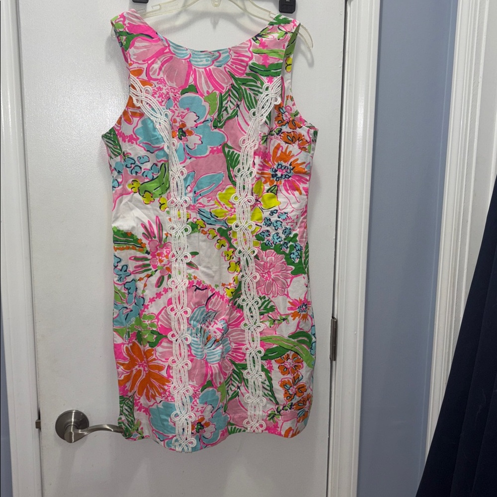 Lilly Pulitzer target collab Floral Sleeveless Dress with Lace Detail size 8